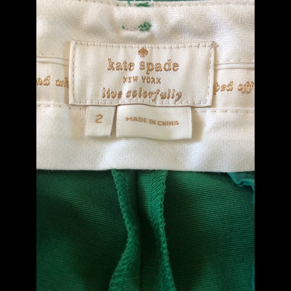 Kate Spade ♠️ ‘Margaux’ in Lucky green crop pants - Picture 5 of 10